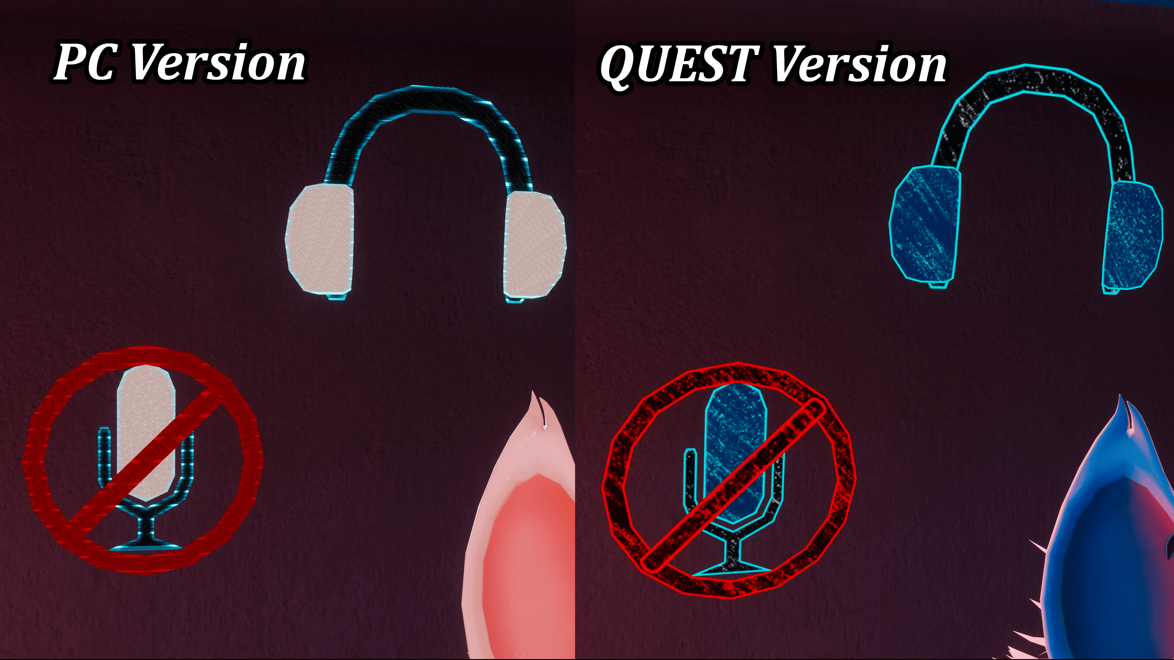 FREE! Avatar Mute/Earmuff Floating Icons For Quest and PC! - Easy Install, with VRCFury!