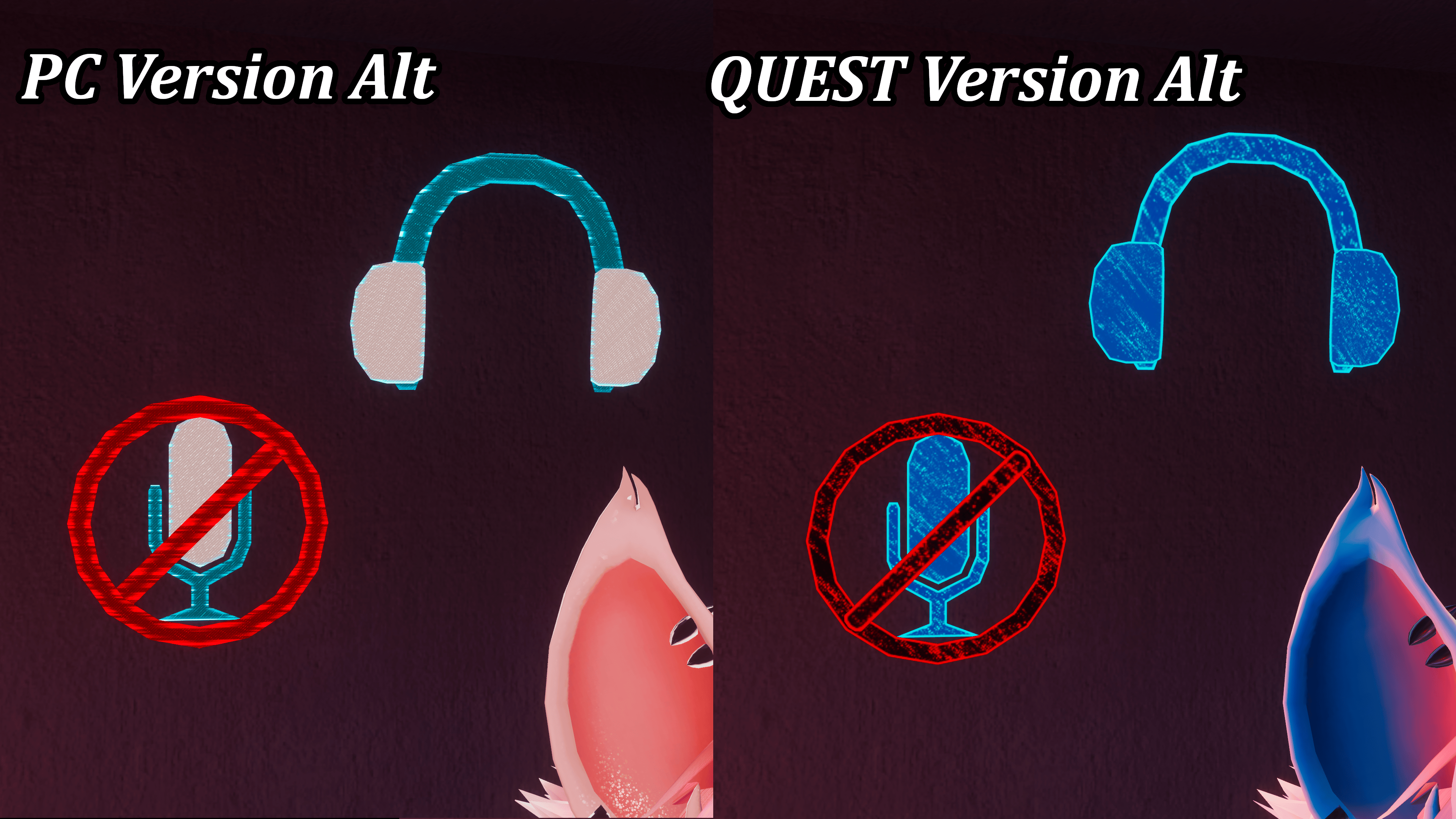FREE! Avatar Mute/Earmuff Floating Icons For Quest and PC! - Easy Install, with VRCFury!