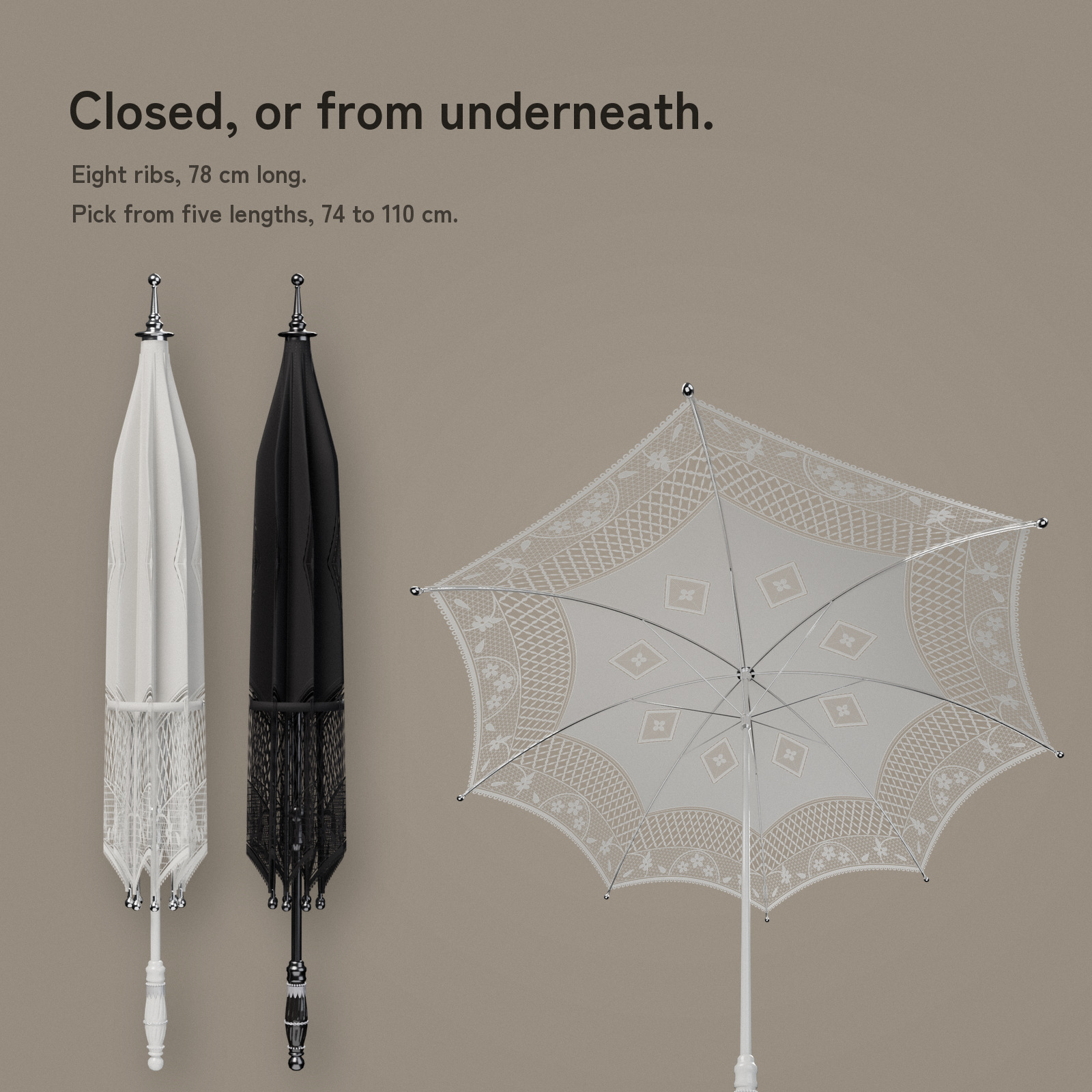 Petalfall Parasol — Full-Lace Parasol with Drifting Petals | VRChat PC