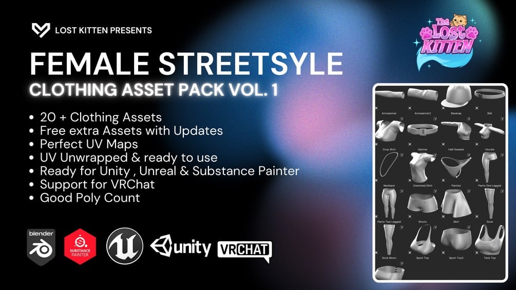 Female Streetstyle Clothing Asset Pack Vol.1