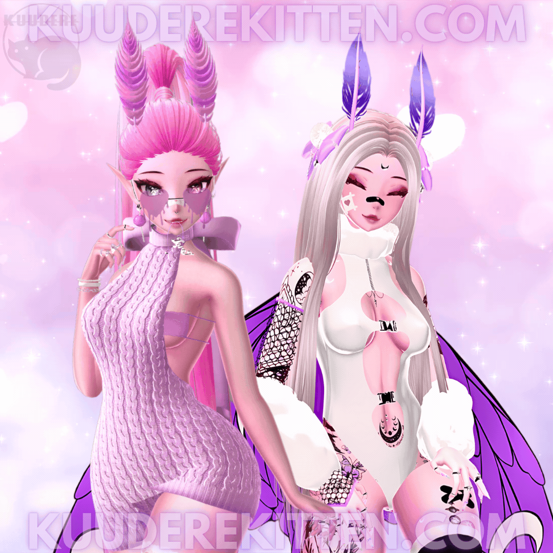 Kasumi and Yuna, Female Moth Couple Avatars [PC ONLY ][SPS][VRCHAT AVATARS]