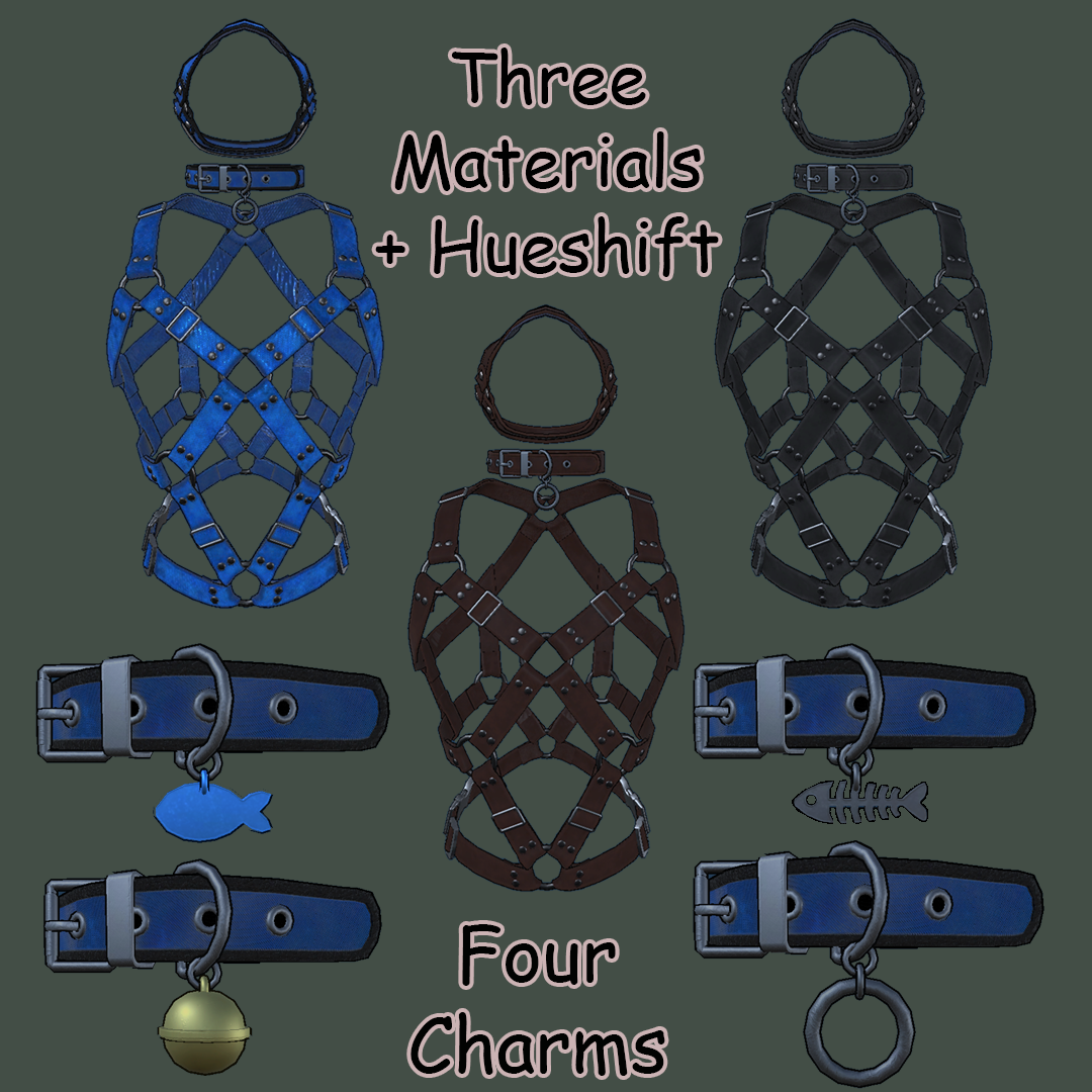 Harness, Collar, & Muzzle for Shawn the shark