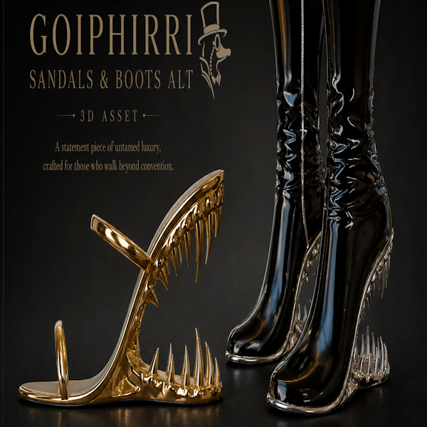 Goiphrri Sandals and Boots Alt - Gold & Silver Color [Panda, ZinFit] 