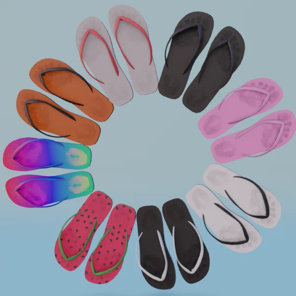 FlipFlops - 10 Color Variations 