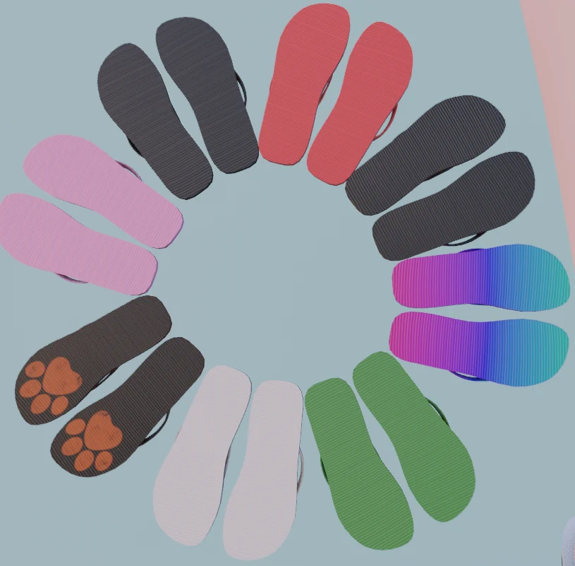 FlipFlops - 10 Color Variations