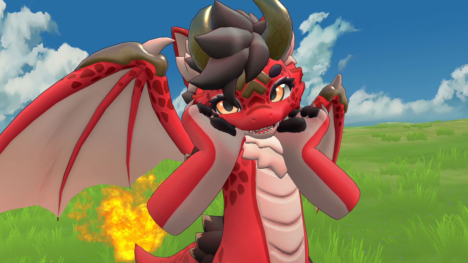 Ash - Kemono Dragon VRChat Furry Model/Avatar