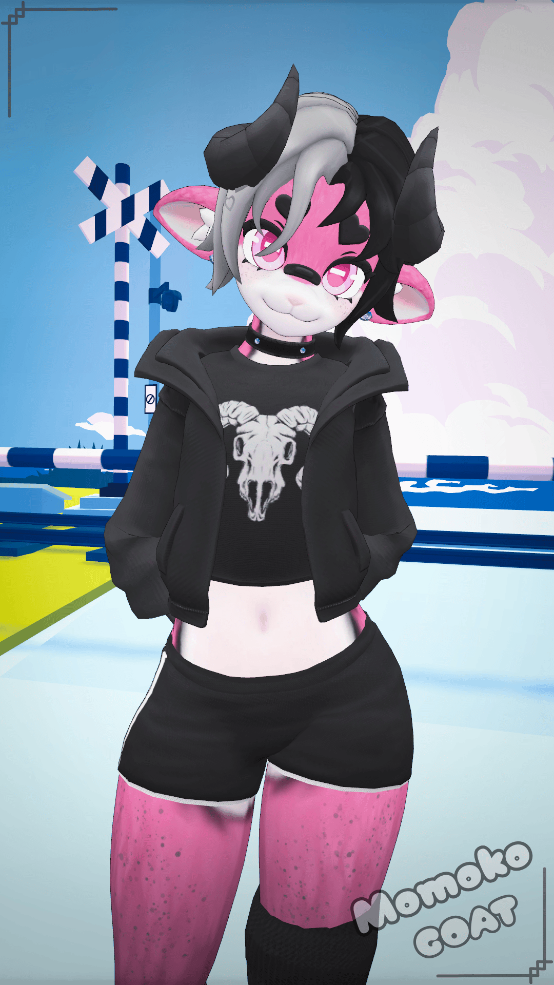 Momoko Goat - VRChat Goat Furry Model/Avatar