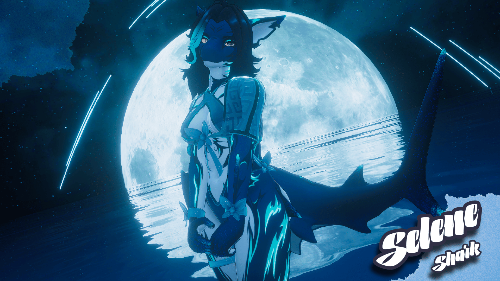 Selene Shark - VRChat Shark Furry Model/Avatar