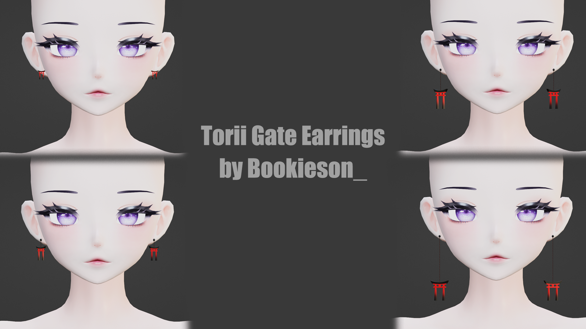 Japanese Torii Gate Earrings Set