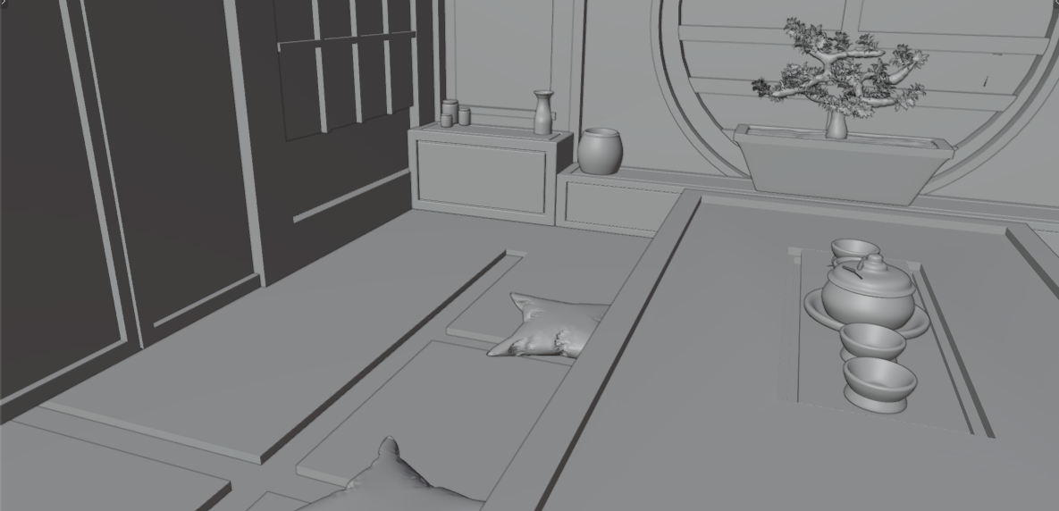 Chinese Zen Room – Editable FBX & OBJ
