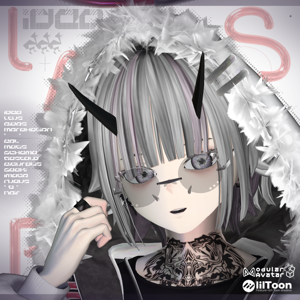 Idea Ltus Eidos Morphelion "   " Fol Matis Schema Gestald Figuralis Speki Imago Rupus "B" Noir(VRChat Avatar)