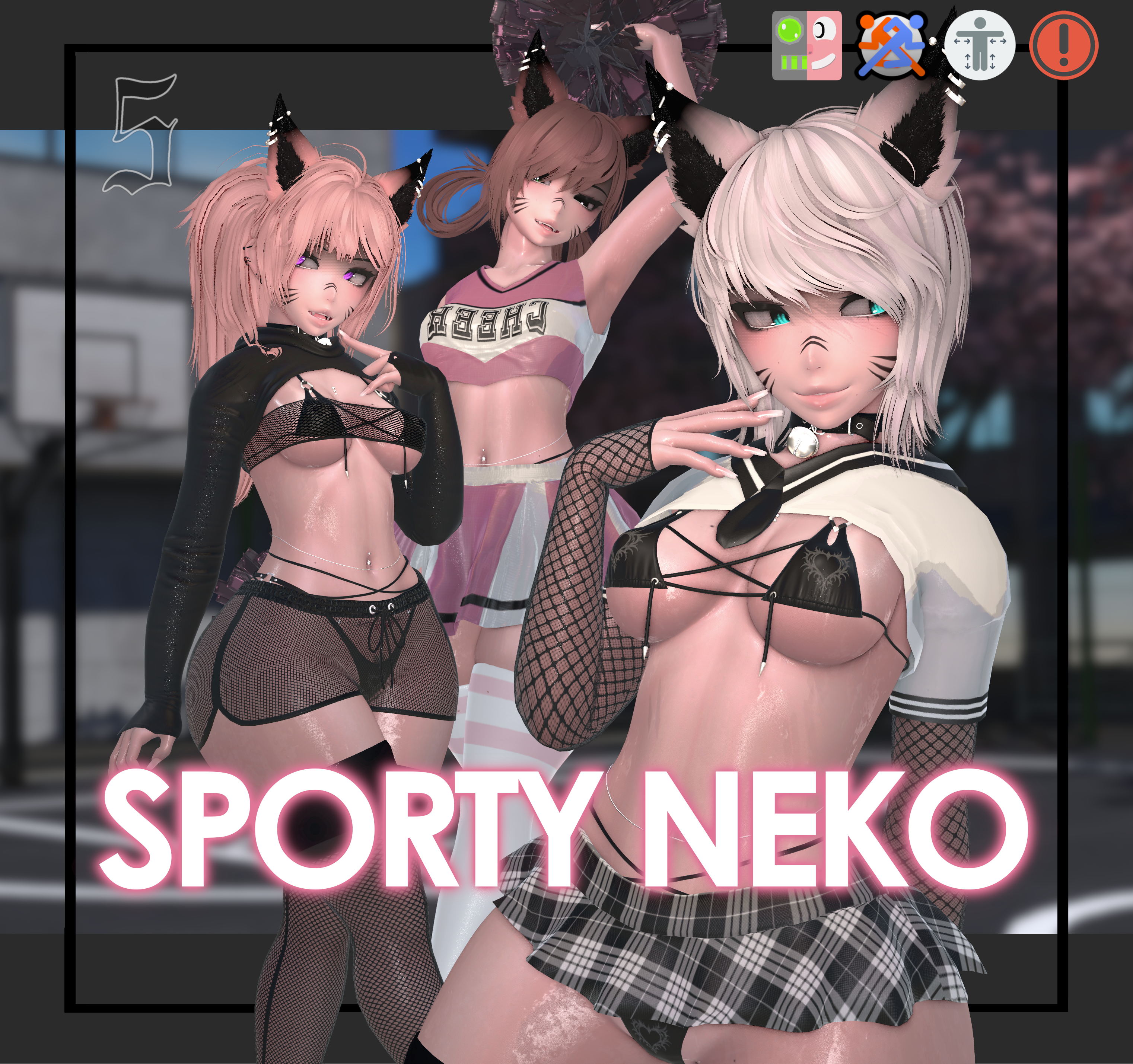 Sporty Neko | VRCFT | GOGO | Limb Scaler | SPS
