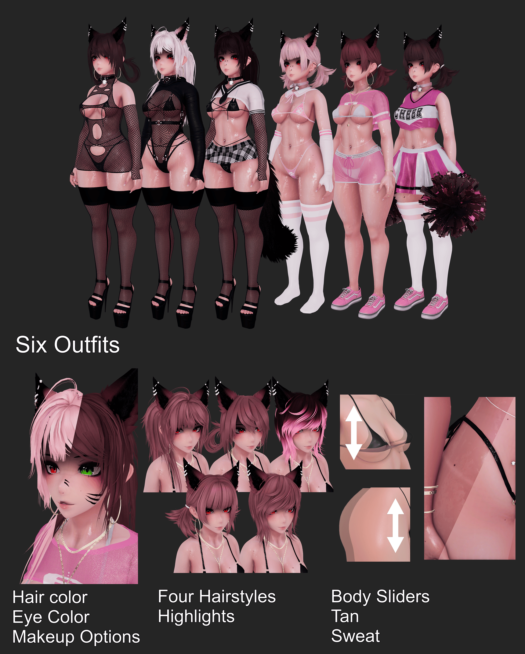 Sporty Neko | VRCFT | GOGO | Limb Scaler | SPS