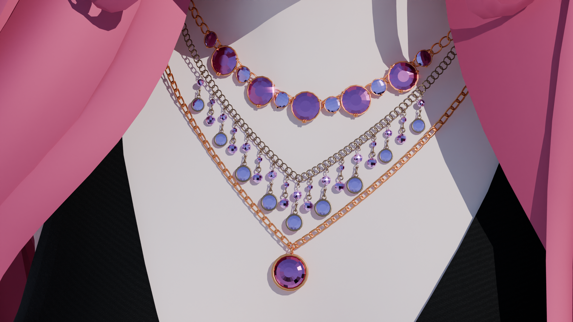 Kitsu Moonfire Adornments Set rings, necklaces and bracelets