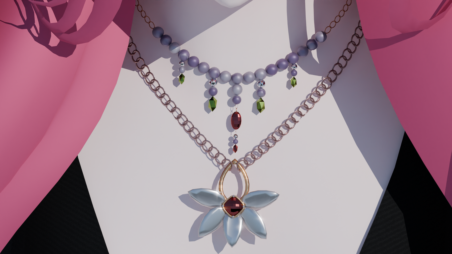 Kitsu Arcane Set, rings, bracelets, necklaces and tiara