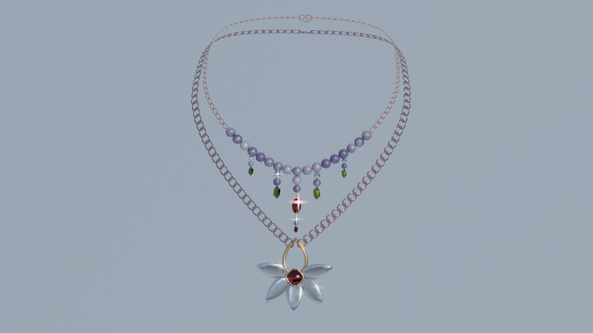 Kitsu Arcane Set, rings, bracelets, necklaces and tiara