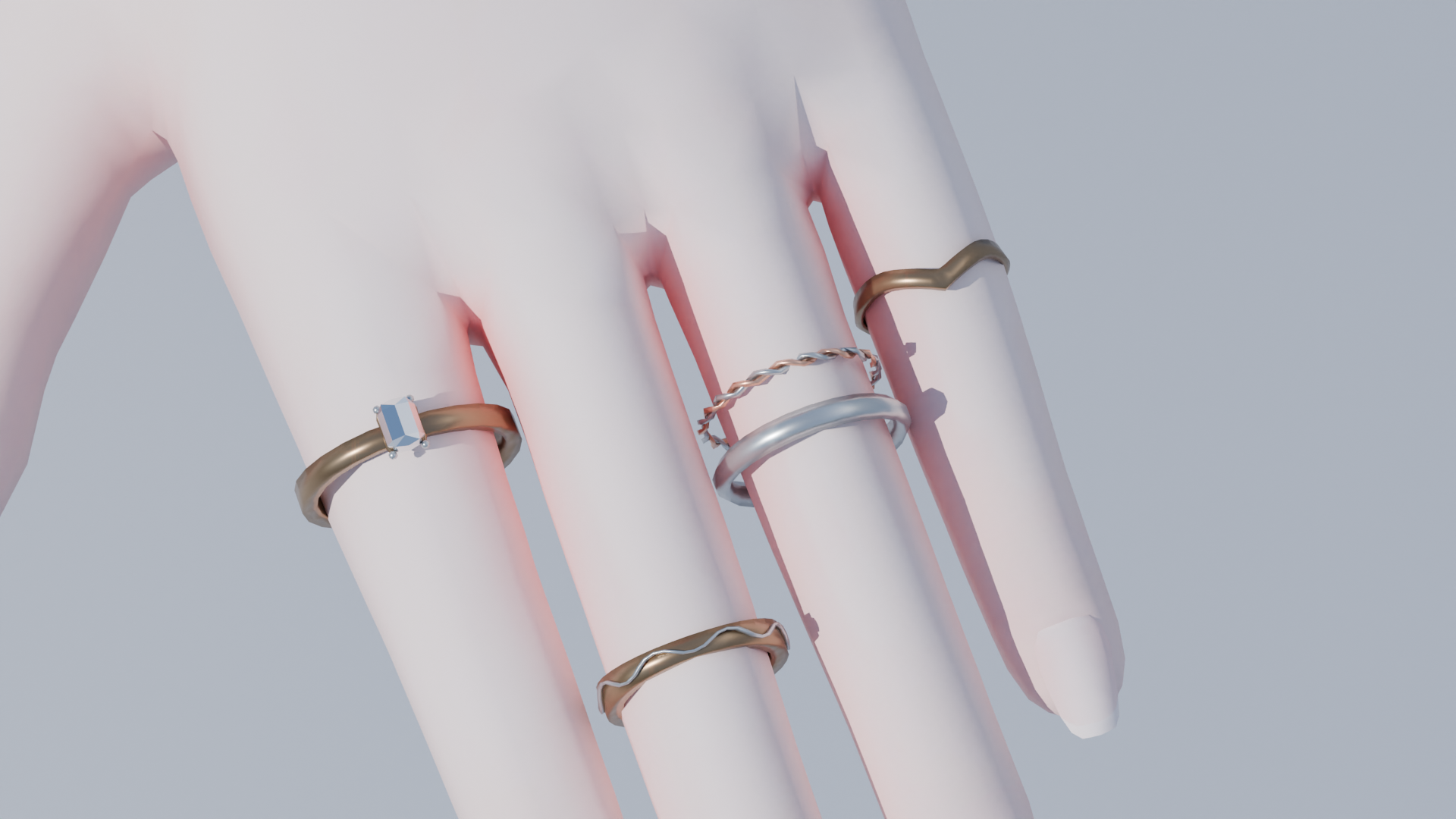 Kitsu's Arcane Bloomwear Set, Rings, Bracelets, Necklaces and Ankle Bracelets