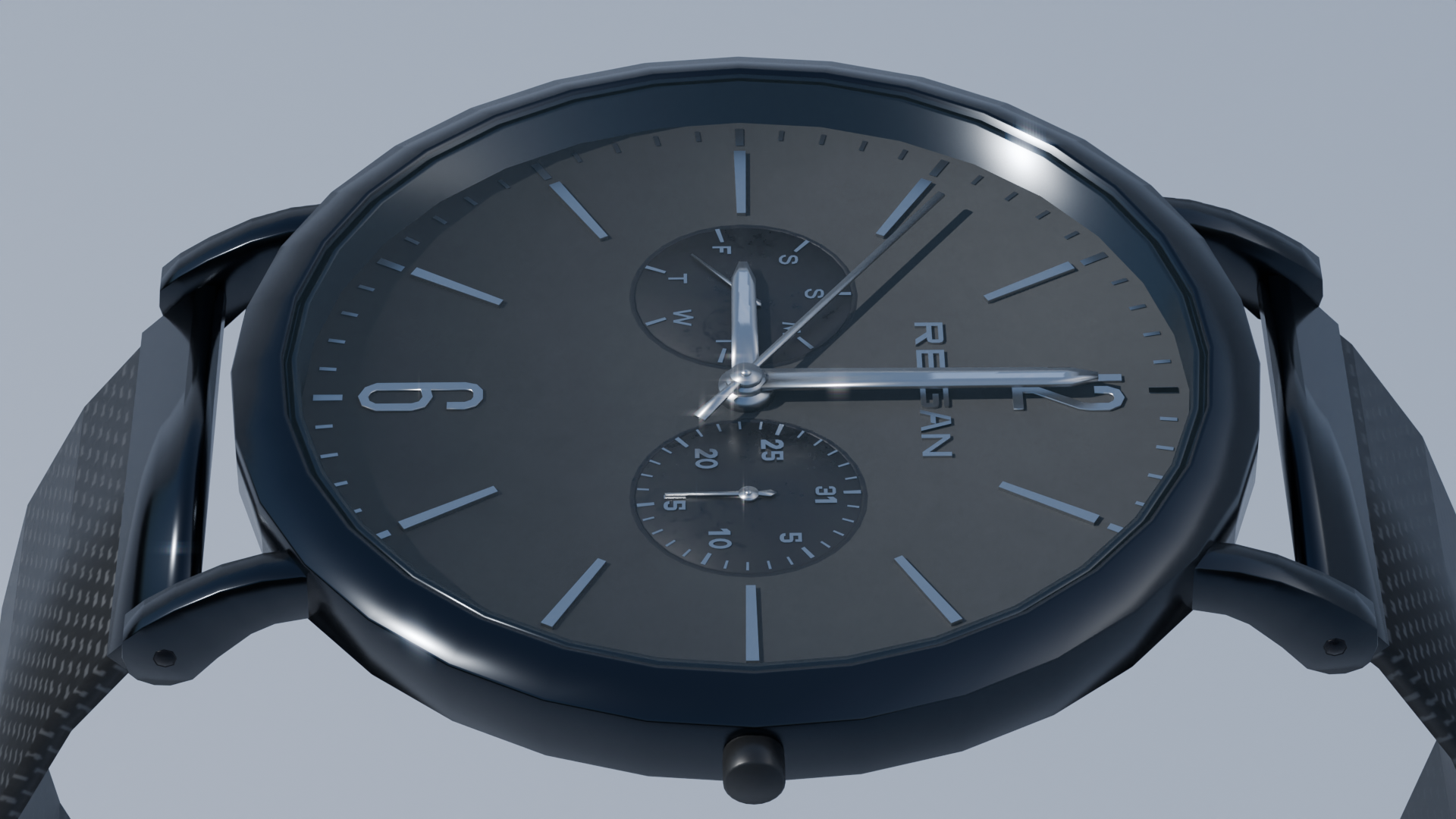REIGAN Black Chrono Watch
