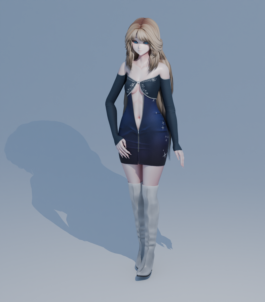 Midnight Starfall (Dress) - VRBASE ANIME