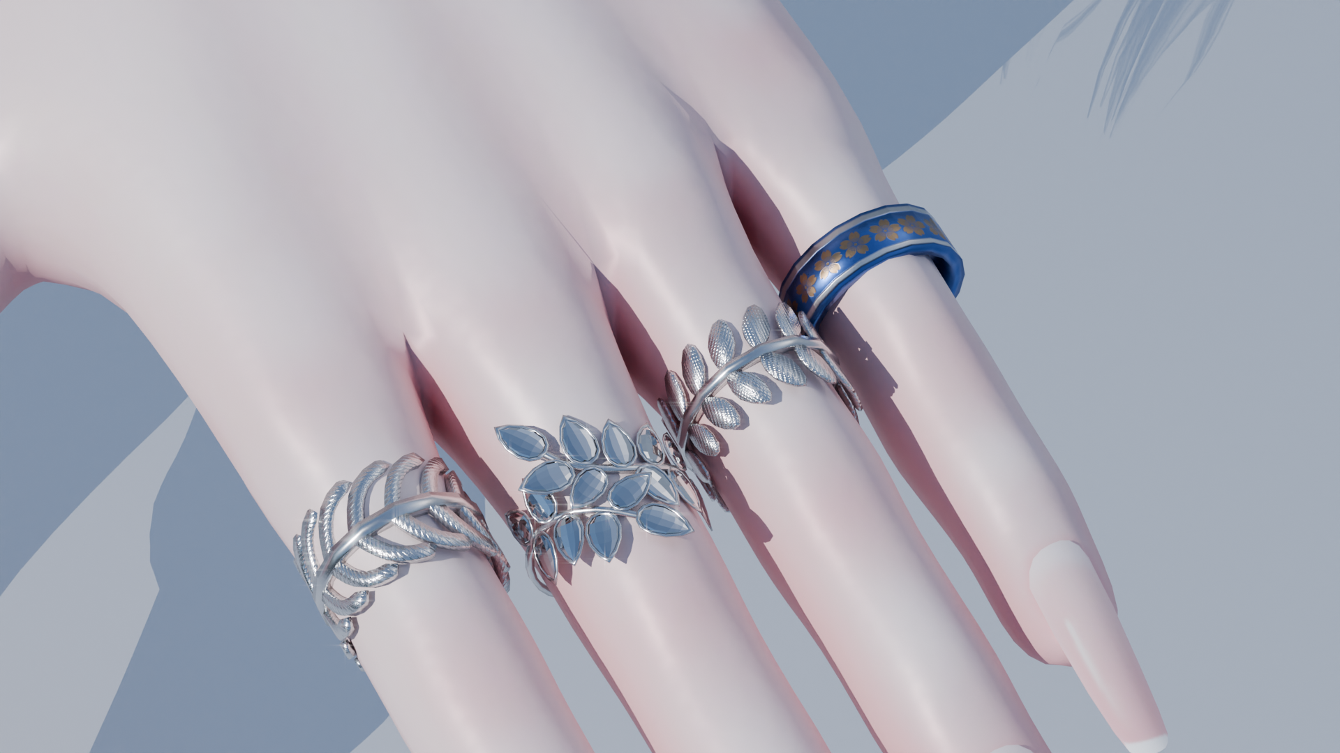 The Tropical Dream Charm Set (Necklaces, Hair pin, Bracelets, Rings, Toe Rings and Ankle Bracelets)