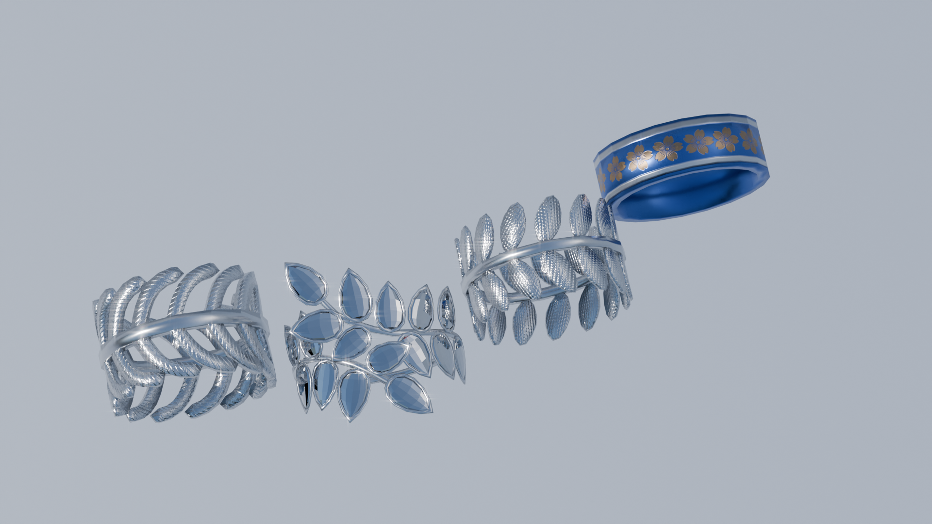 The Tropical Dream Charm Set (Necklaces, Hair pin, Bracelets, Rings, Toe Rings and Ankle Bracelets)