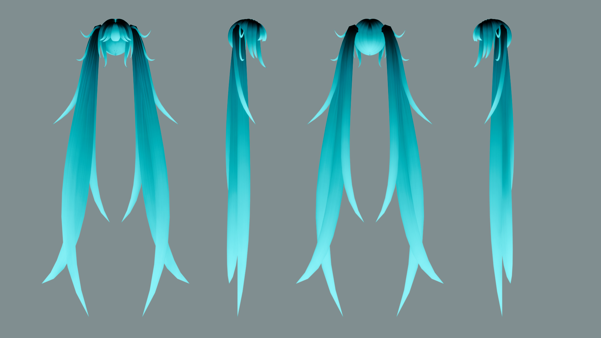 Hoetsune Miku Pigtails || VRChat Asset || 8€