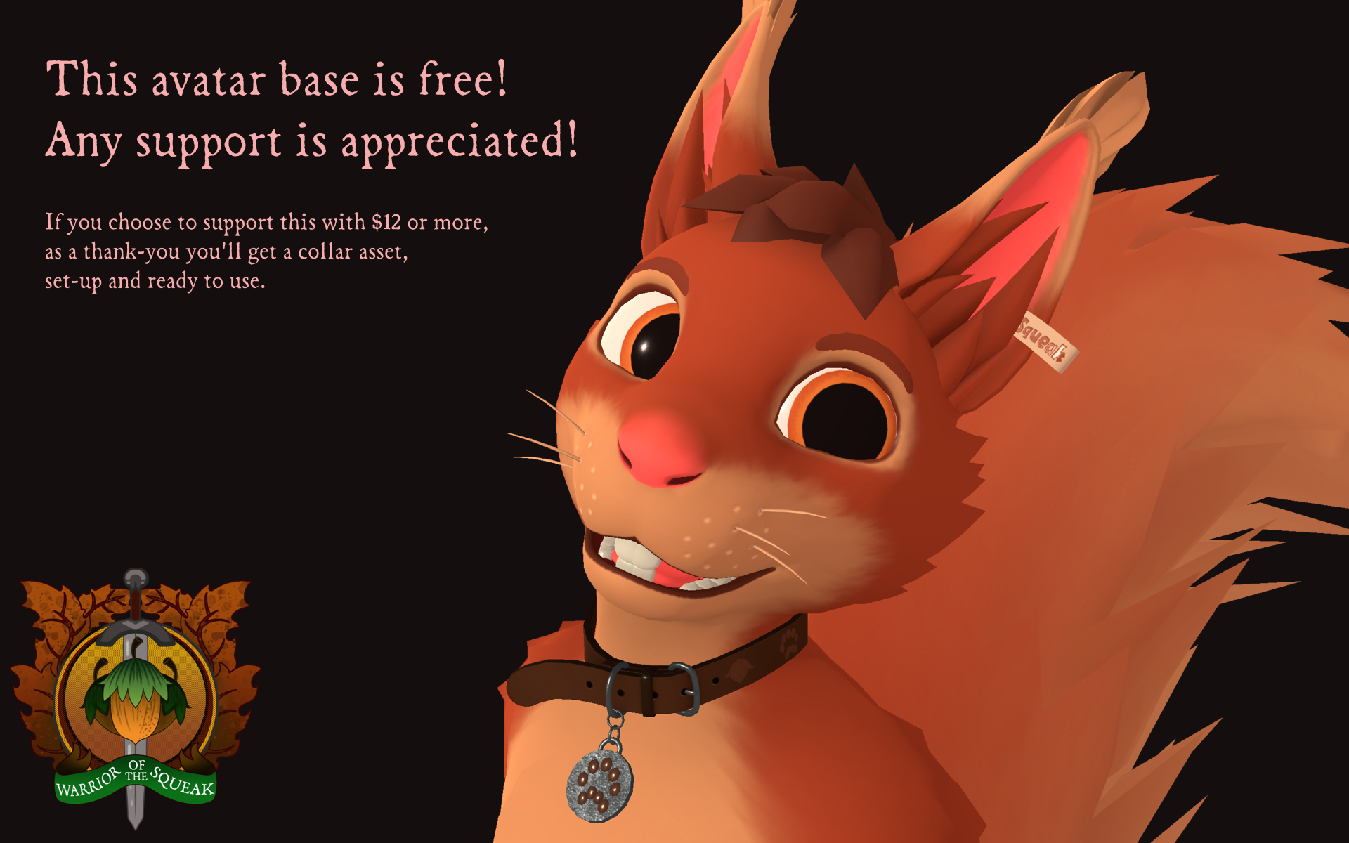 Warrior of the Squeak (FREE Squirrel Avatar)