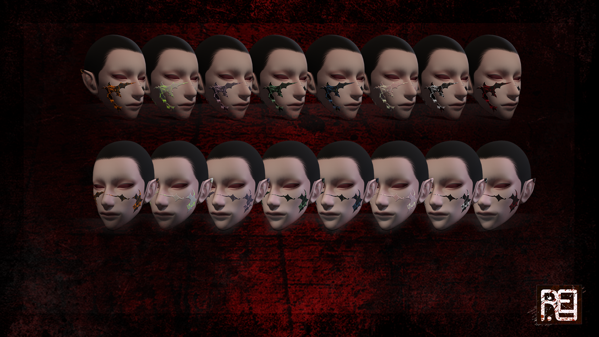 Demonic Intentions - Textures for Zinpia RP Fit Male Base and 23Mink's Male Head (2023 Update)