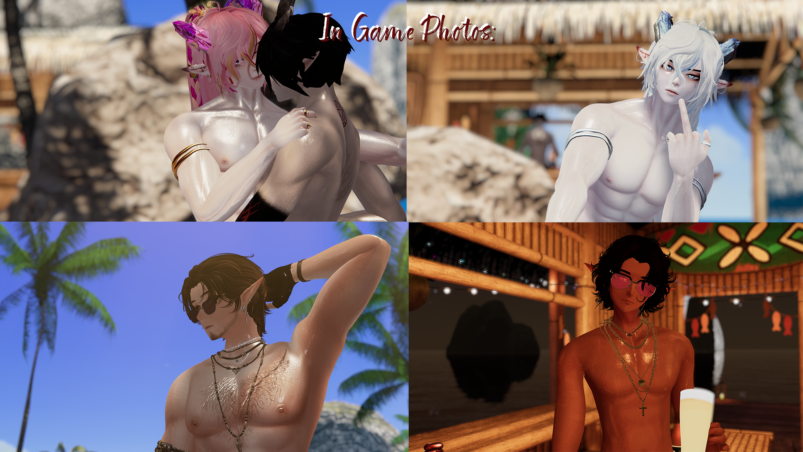 Wet Summer Textures for Various Male Bases + Ears V1