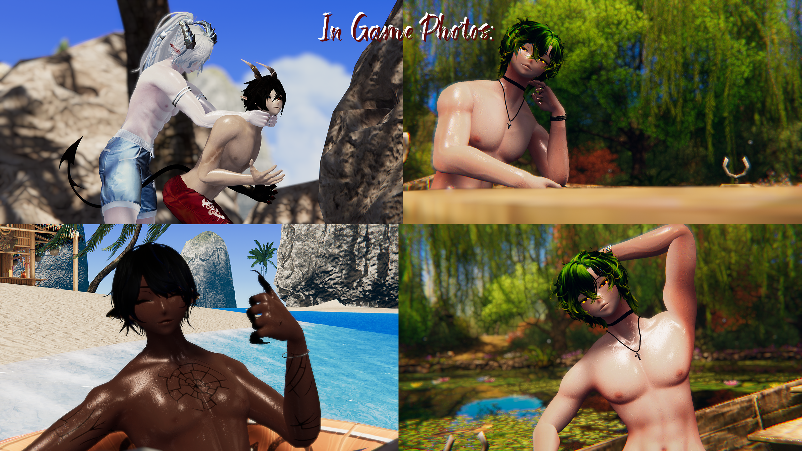Wet Summer Textures for Various Male Bases + Ears V1