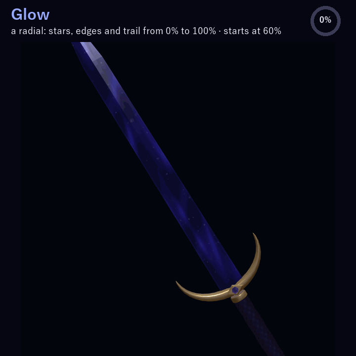 Starglass Twin Swords — Merge into a Glaive or a Greatsword | VRChat | Western + Eastern Sword · Touch & Two-Hand Merge · Star-Dust Change · Swing Trail | 3 Colors