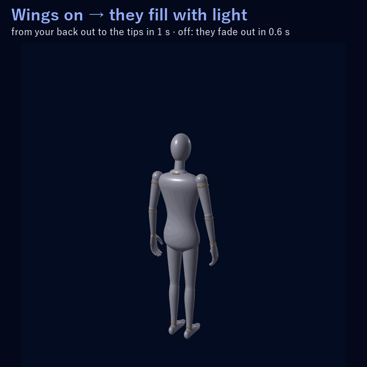 Starlit Wings — Transforming Feather & Bat Wings for VRChat