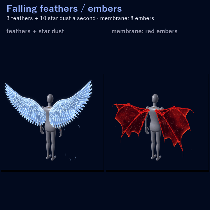 Starlit Wings — Transforming Feather & Bat Wings for VRChat