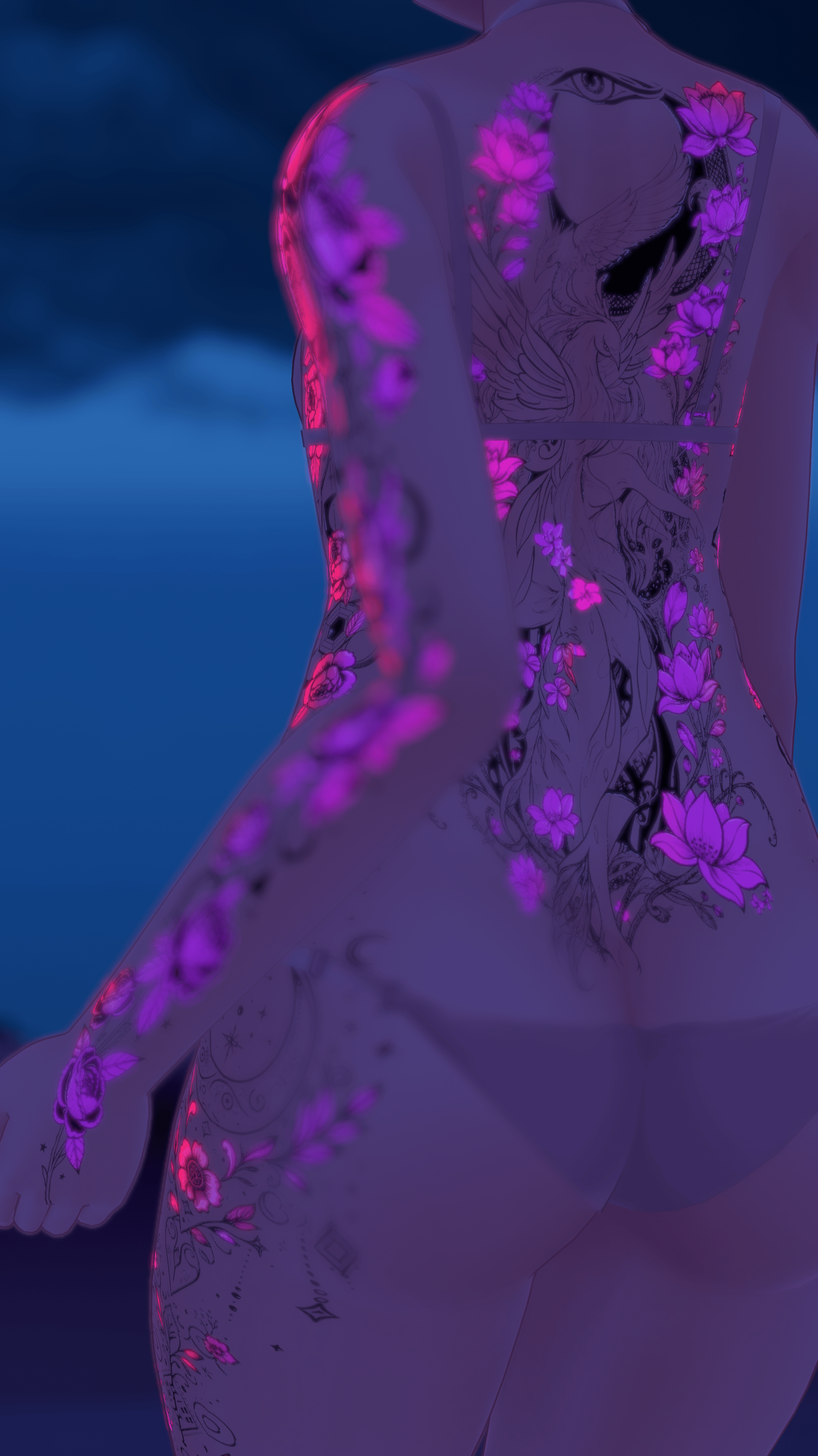 Petals of Light ( 光の花弁 )/ tattoo ( タトゥー ) / 4k Textures