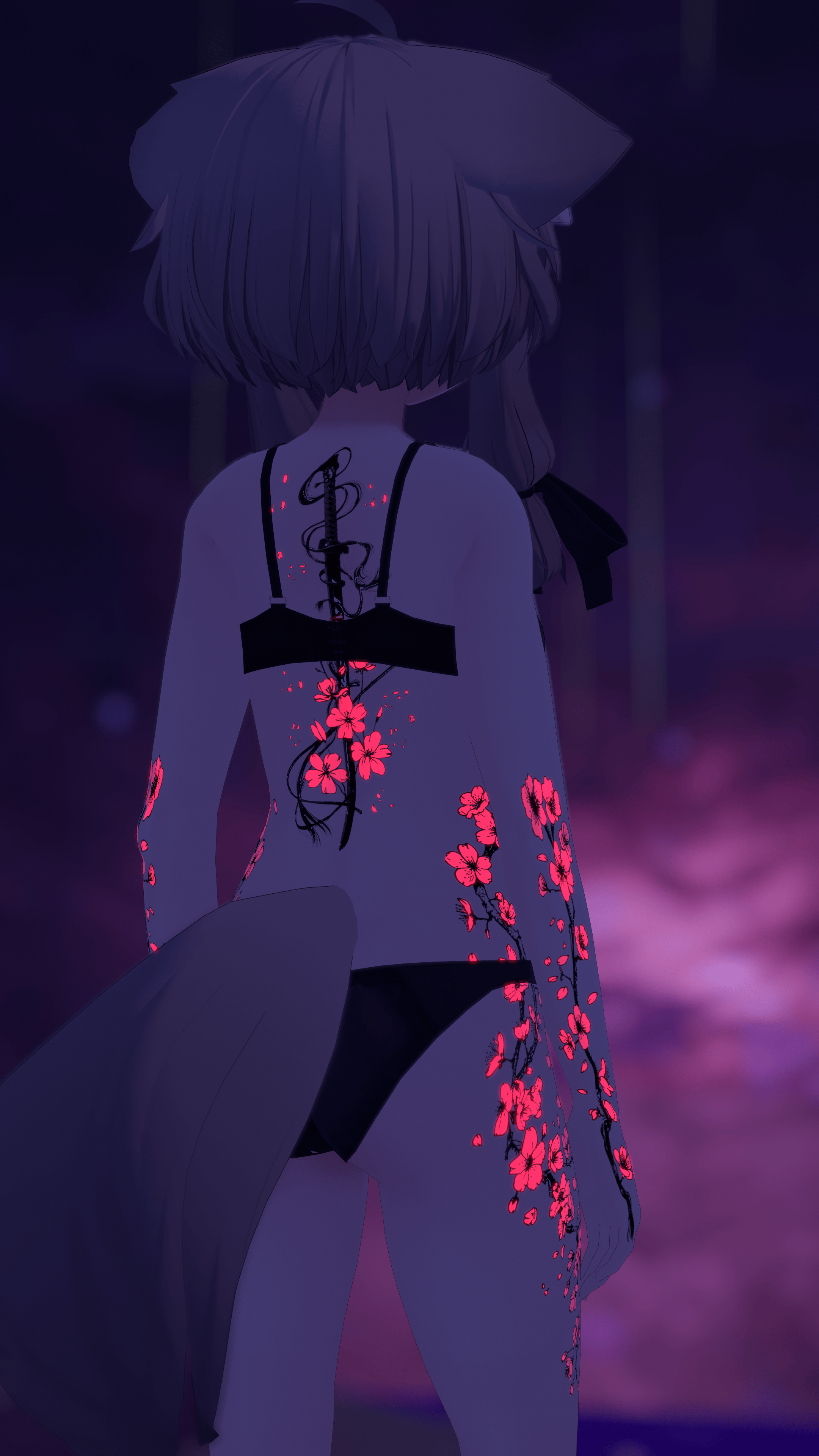 Night Sakura ( 夜桜 )/ tattoo ( タトゥー ) / 4k Textures