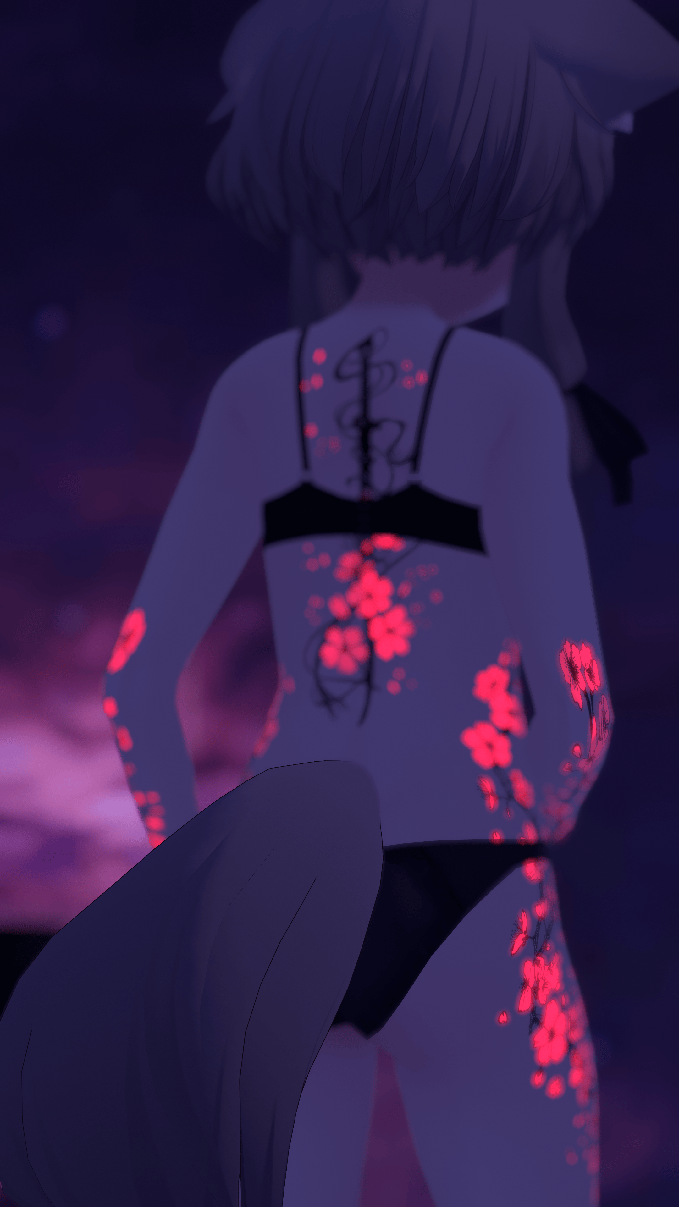 Night Sakura ( 夜桜 )/ tattoo ( タトゥー ) / 4k Textures