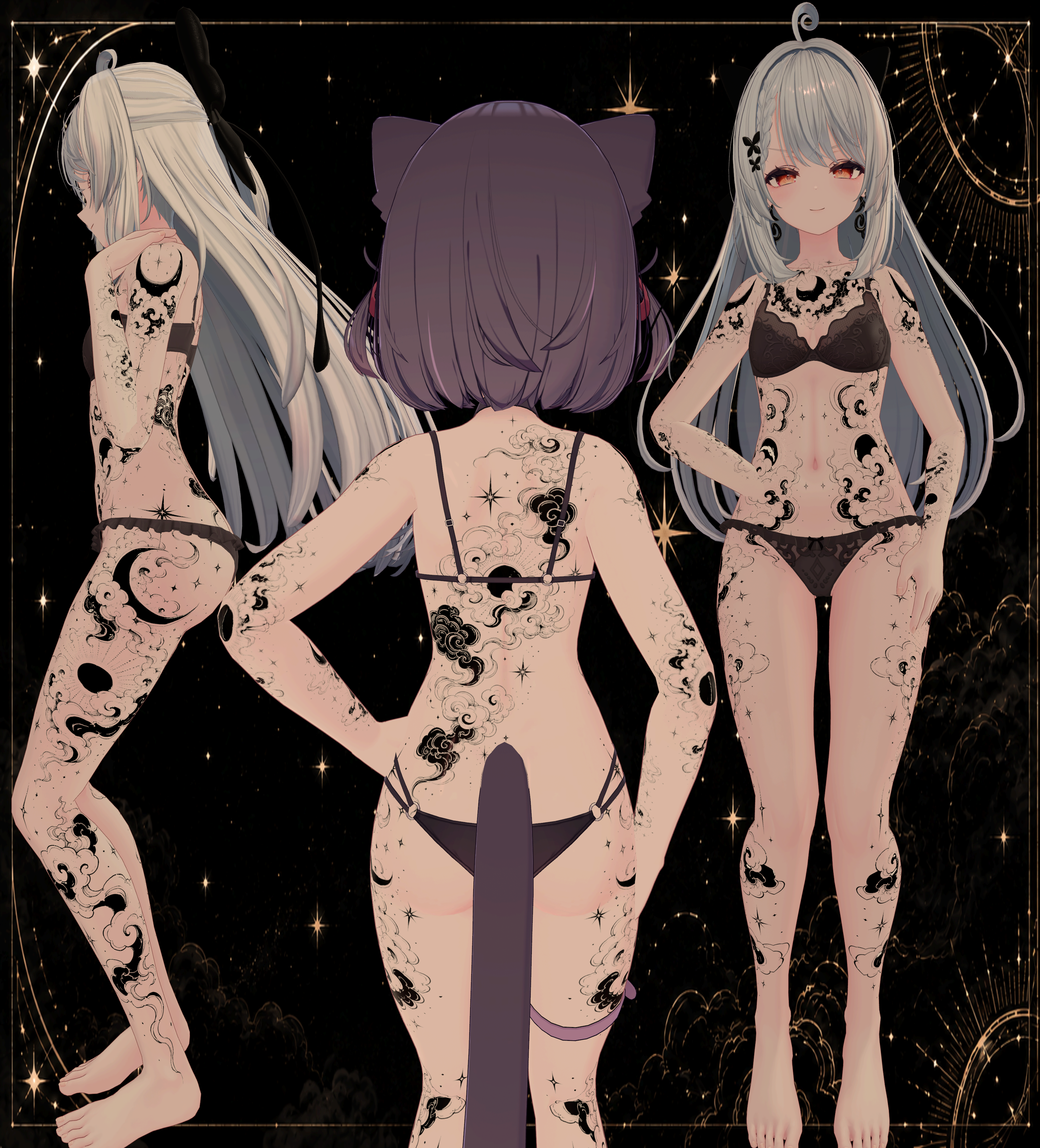 Black Moon Cloud | Akii tattoo / decal / texture