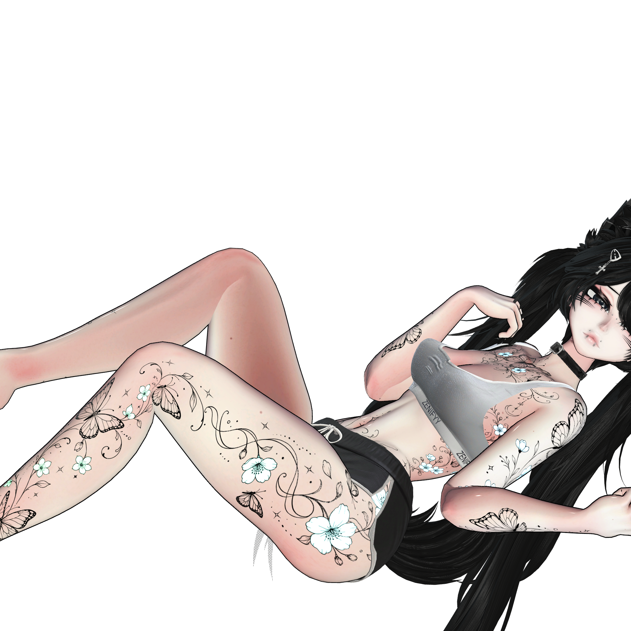 Butterfly Bloom | Akii tattoo / decal / texture