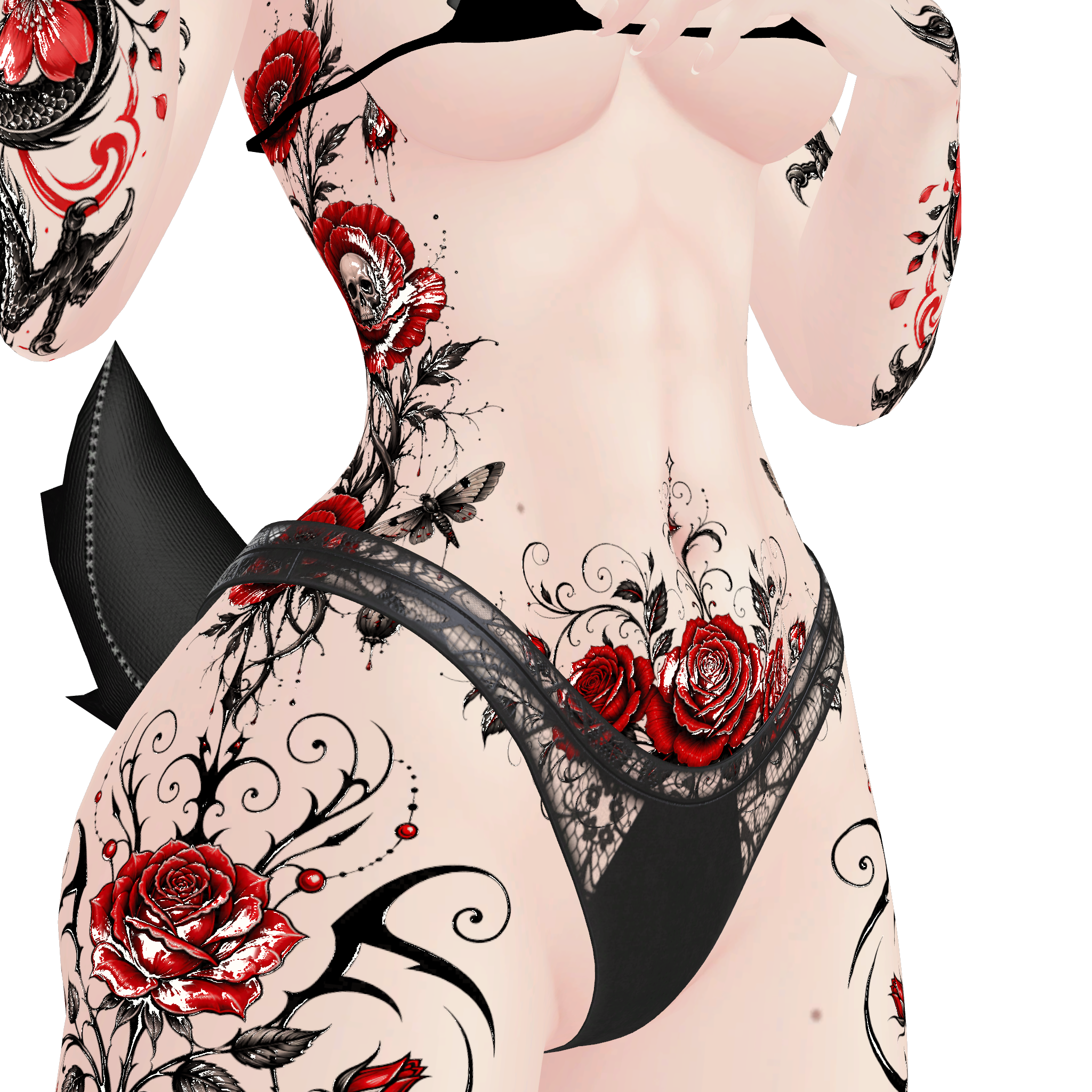 Bloodrose Elegy | Luxa tattoo / decal / texture