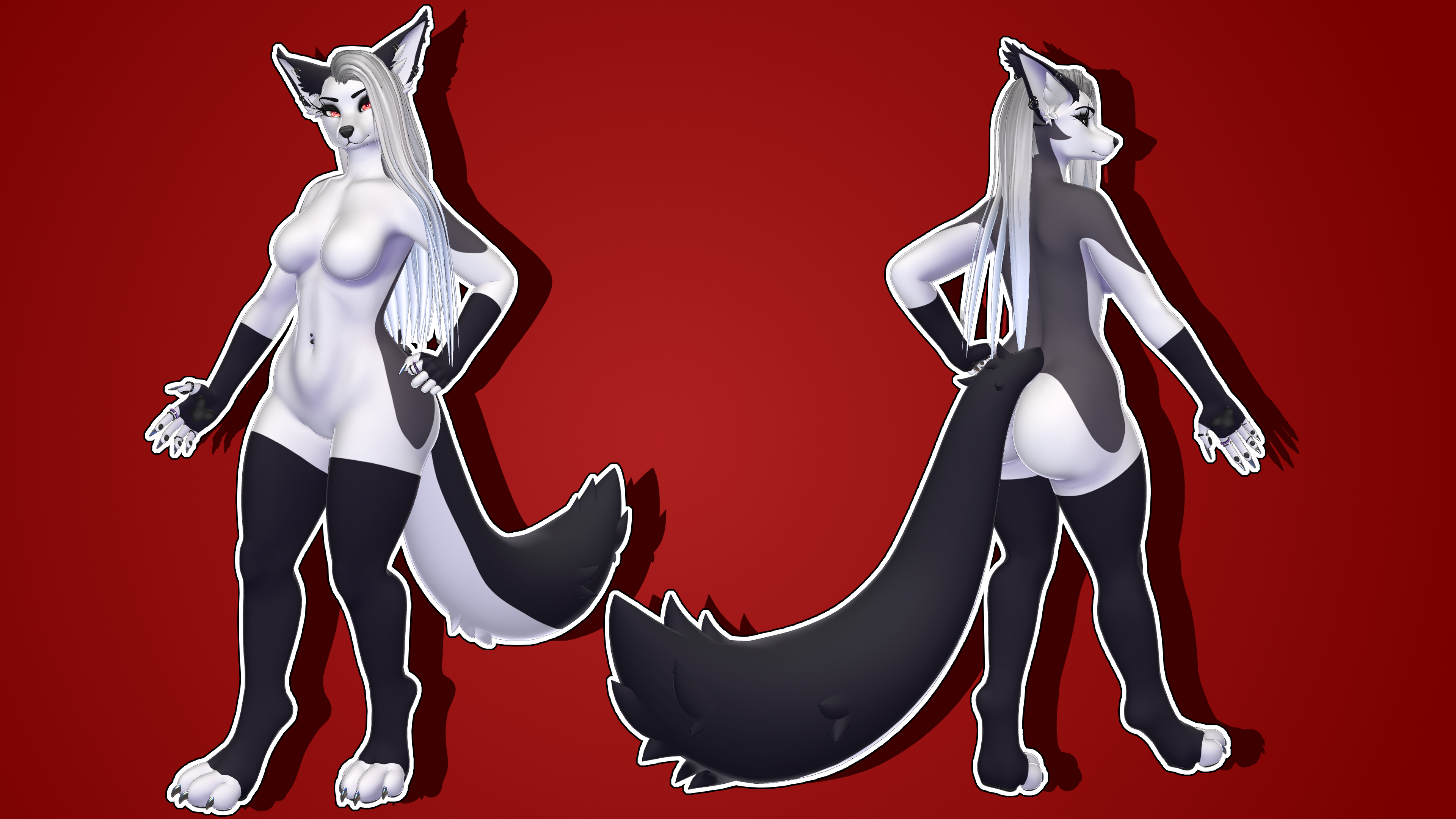 Goth Wolf- Nebula Foxigen Textures