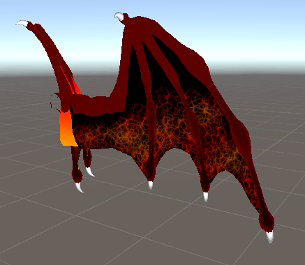 (VRCFURY) HellFire Dragon Wings For Vrchat