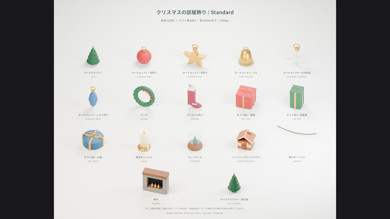 Low Poly Square Gift Box - Christmas Decor 3D Model