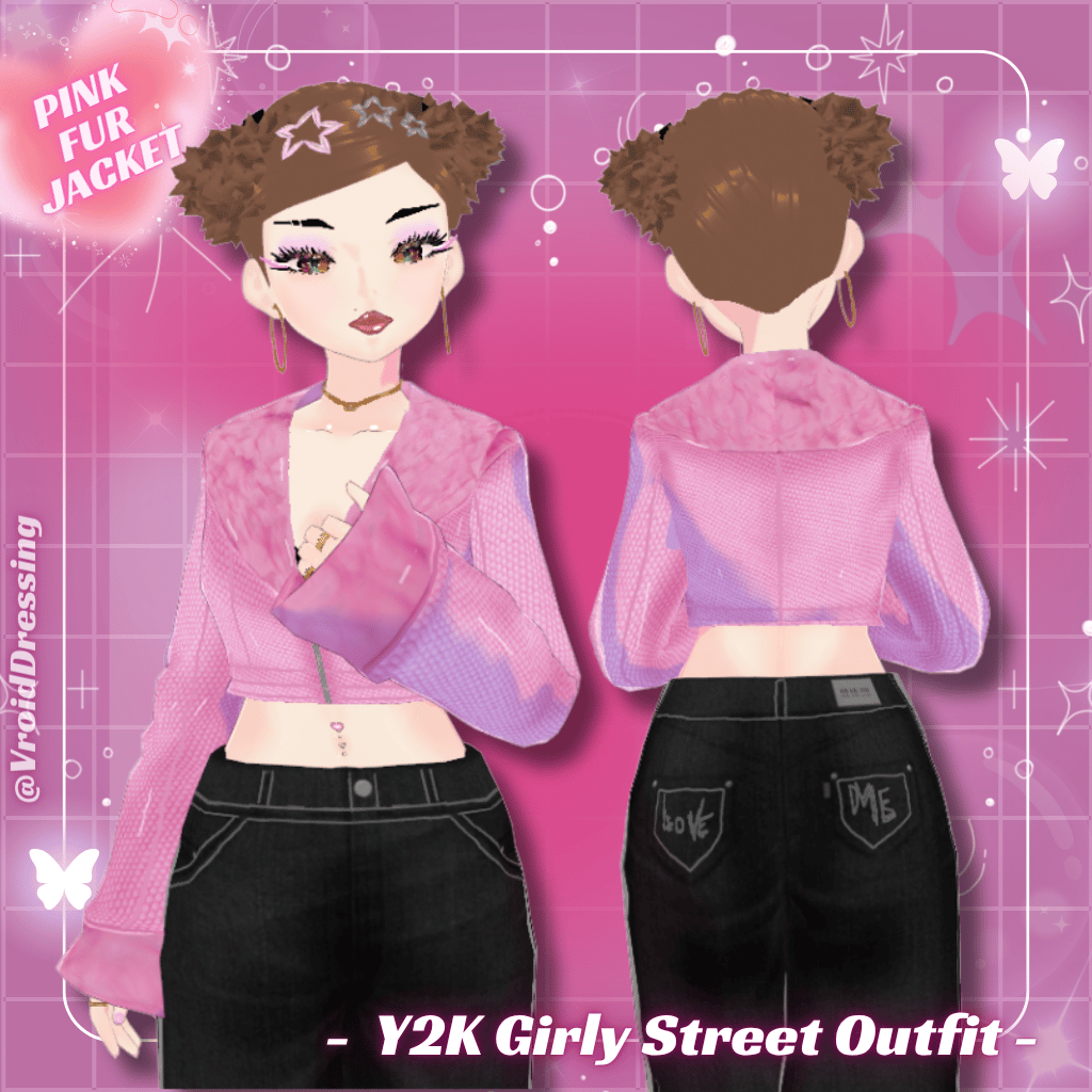 3D VRoid Y2K Girly Street Outfit (3 items)