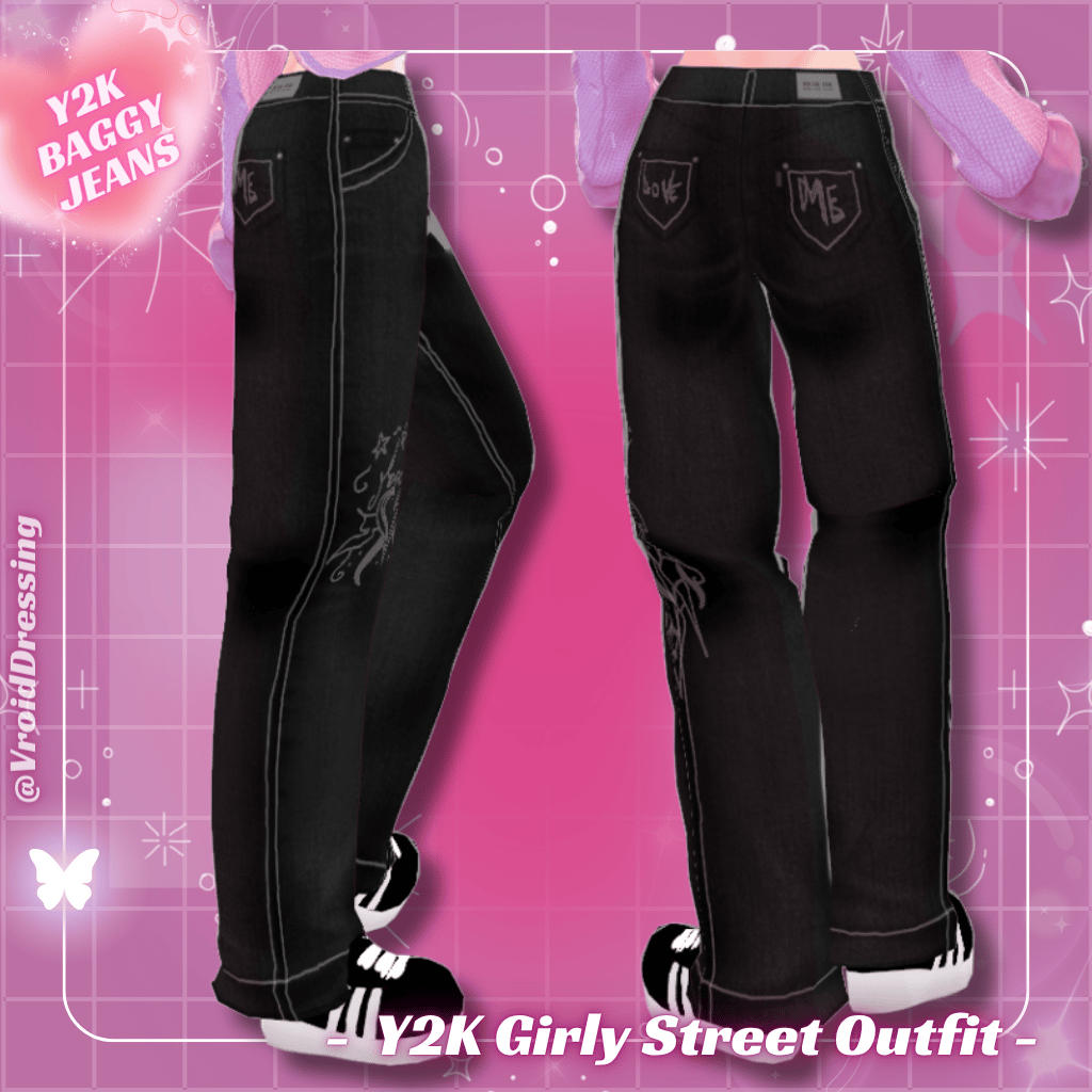 3D VRoid Y2K Girly Street Outfit (3 items)