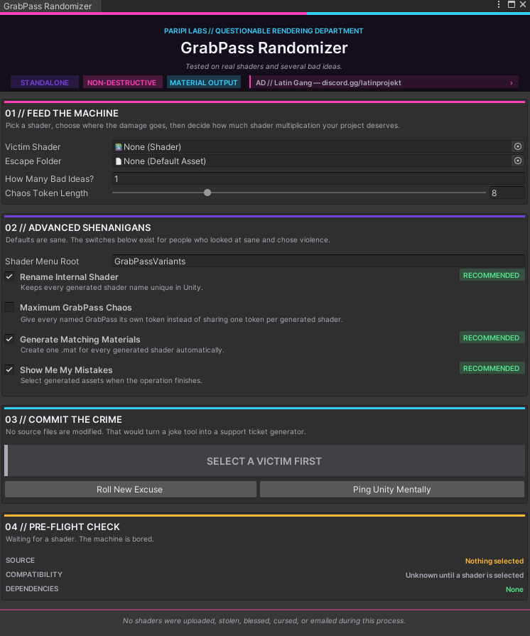 GrabPass Randomizer | Stack Duplicate Shaders