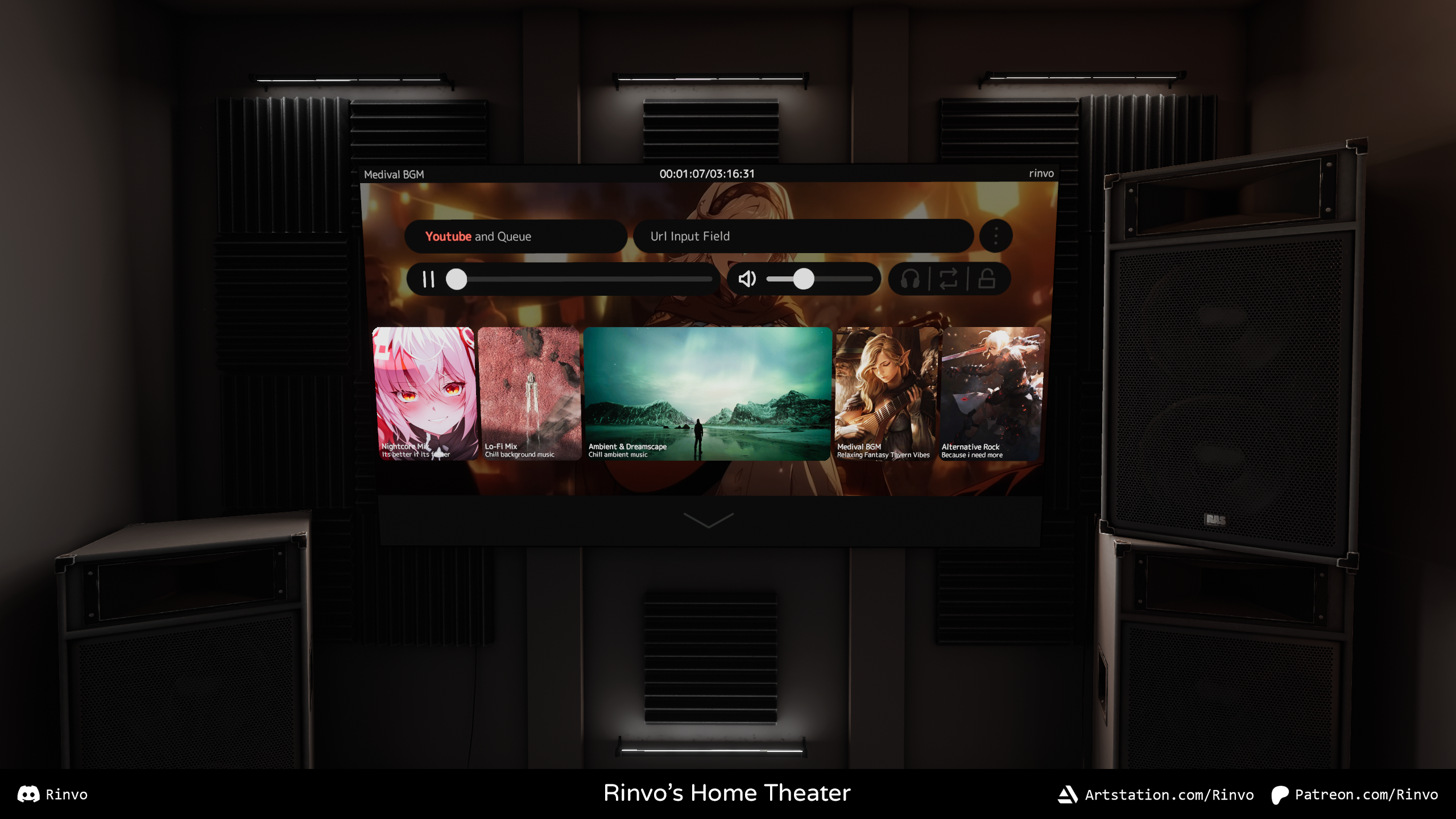 Rinvo's Home Theater (PC/PCVR/Quest VRChat World)