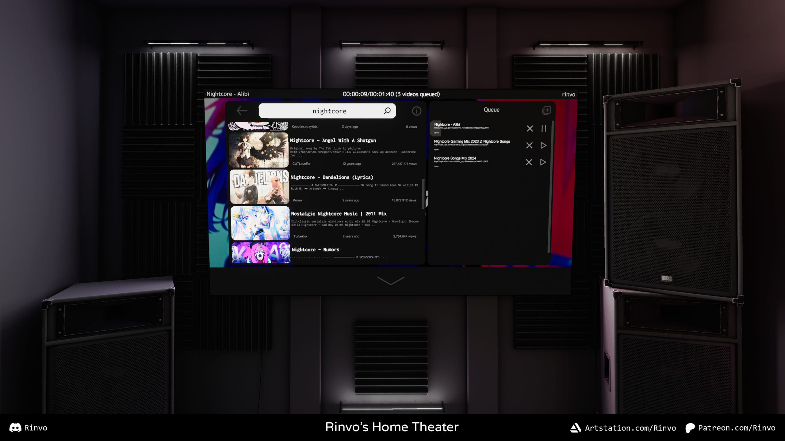 Rinvo's Home Theater (PC/PCVR/Quest VRChat World)