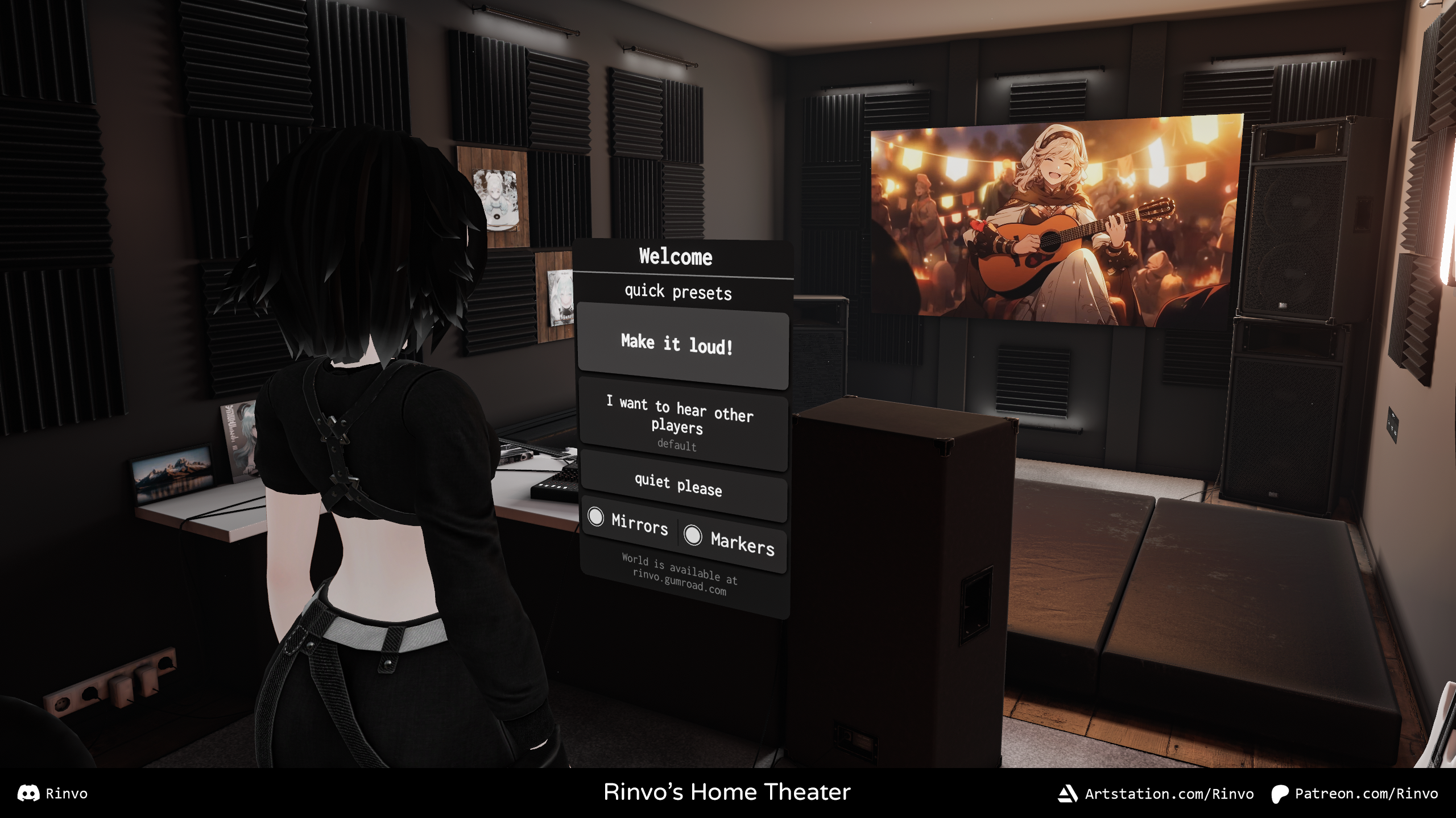 Rinvo's Home Theater (PC/PCVR/Quest VRChat World)