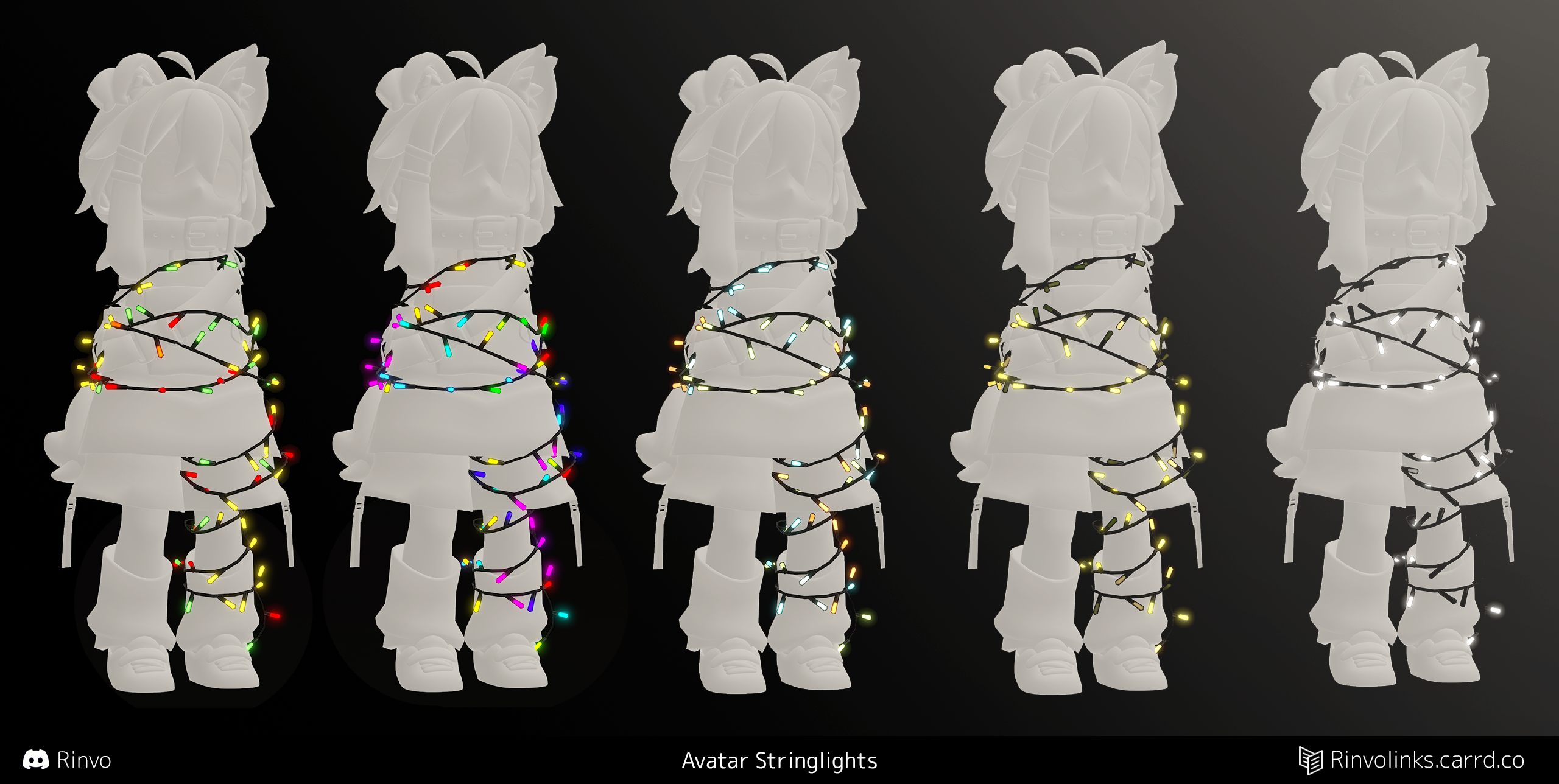 Avatar Stringlights / Christmas lights / Fairy Lights (Rigged for GodMagician, PandaV2, Rusk, Runa, Luna, Rindo, Celestia, VRBase Egirl, Fantasy, Anime, ZinFit, Mamehinatha)