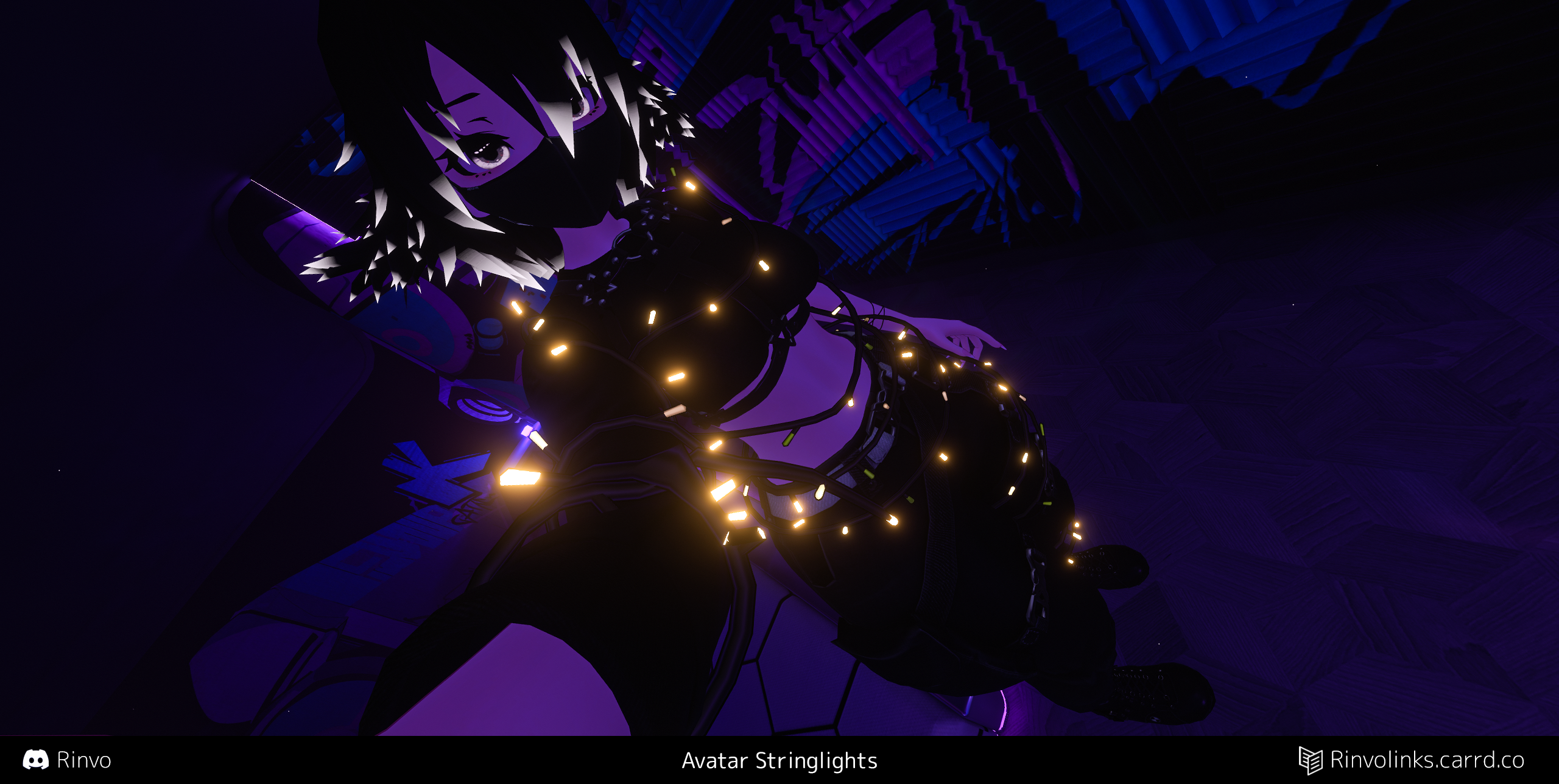 Avatar Stringlights / Christmas lights / Fairy Lights (Rigged for GodMagician, PandaV2, Rusk, Runa, Luna, Rindo, Celestia, VRBase Egirl, Fantasy, Anime, ZinFit, Mamehinatha)